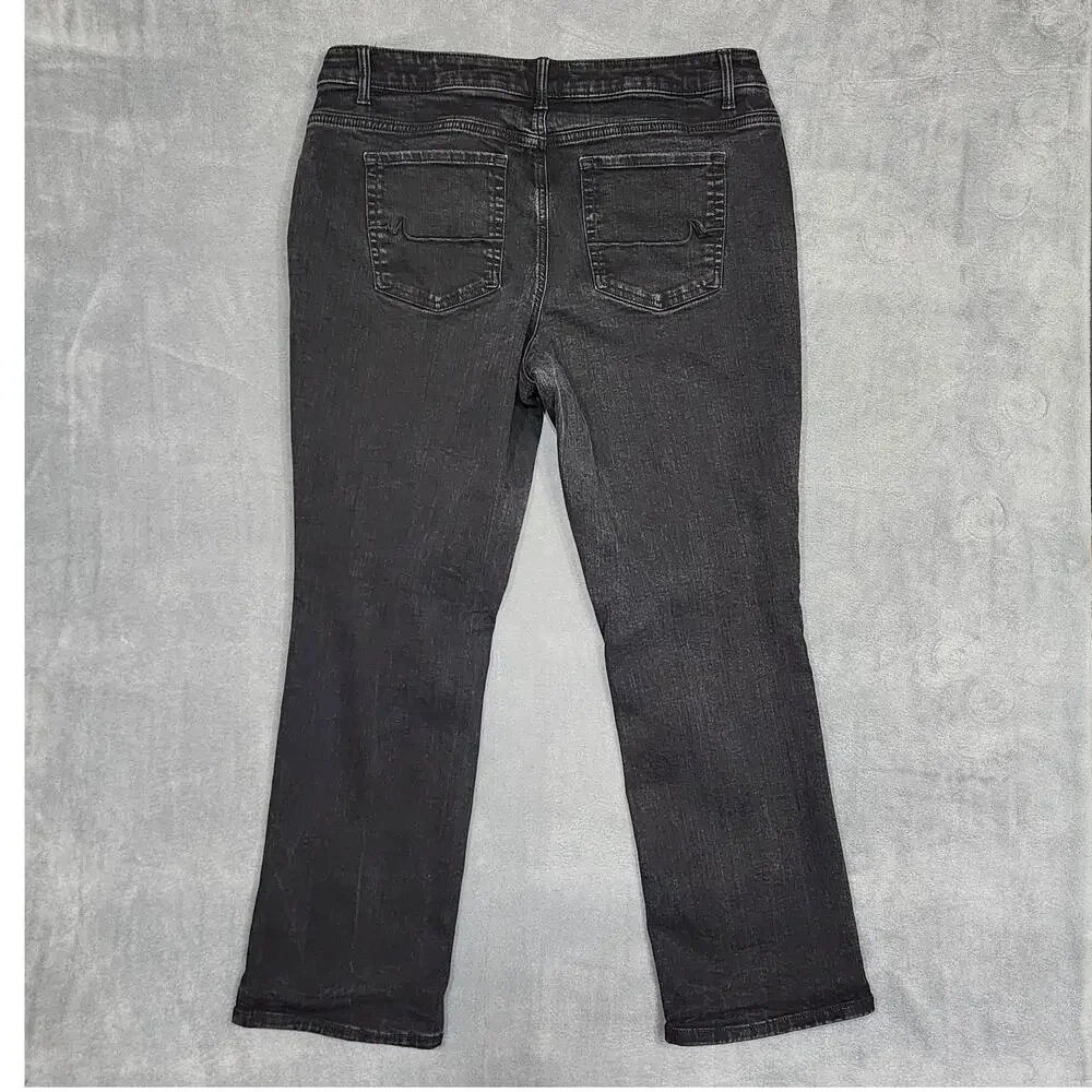 m‎ jeans by Maurices Mid Rise Curvy Straight Black Size 16W Short - Picture 2 of 11